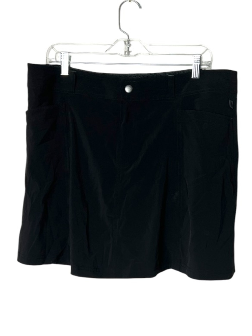 L.L.Bean Active Skort Black Built-In Shorts Size 16 Regular